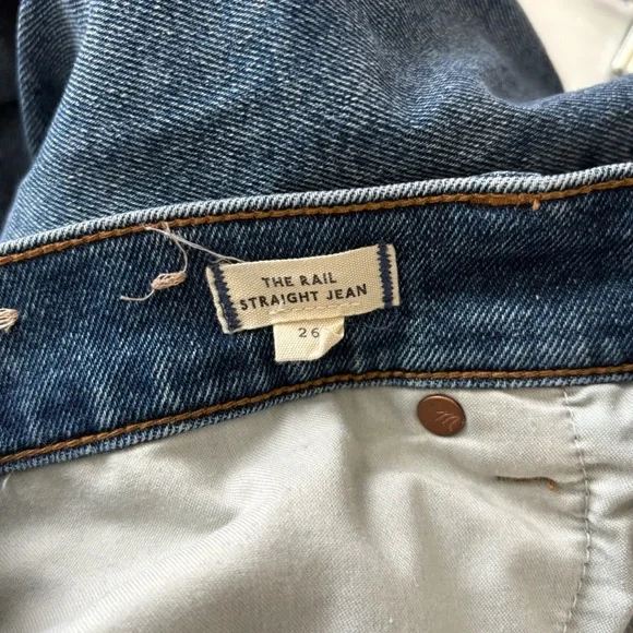 Madewell x Kaihara Denim The Rail Straight Jean Hornbook Wash Blue - Picture 5 of 7